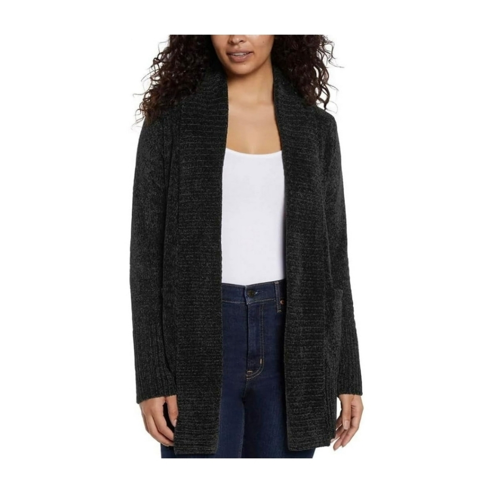 Orvis Women's Chenille Cardigan Sweater In Black, Size XS